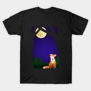 Full moon fox T-Shirt